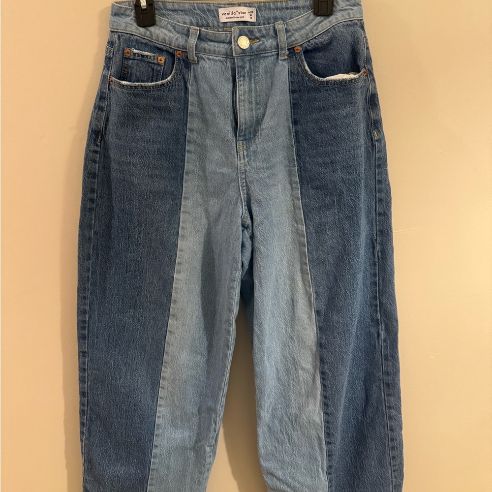 Vanilla Star Blue and Light Blue Boyfriend Jeans